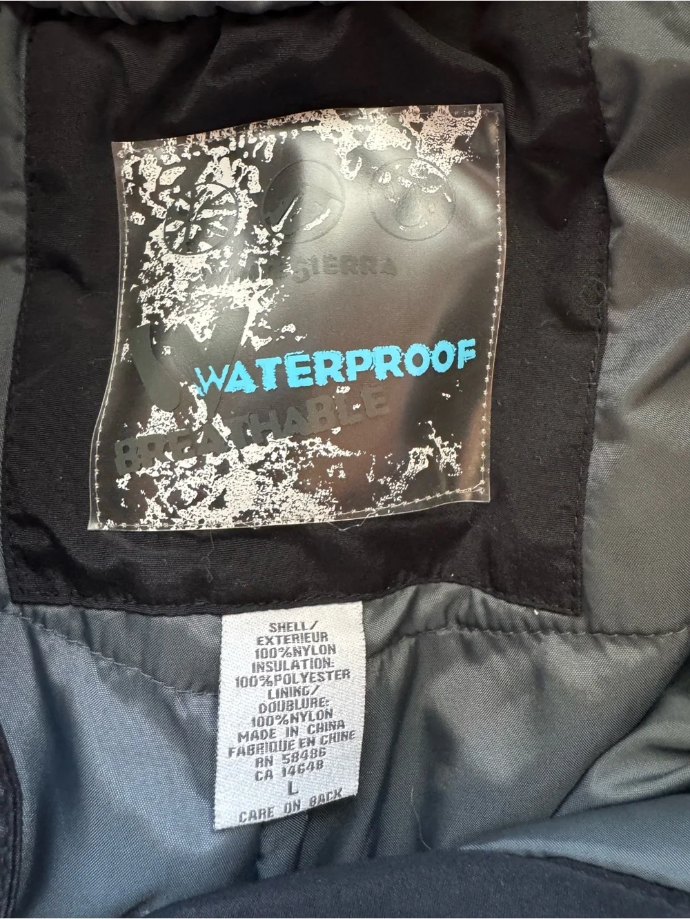 Black Adult Snow Bib Pants with Adjustable Straps White Sierra Large